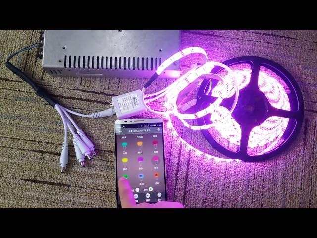 RGB led strip light working with smart mobile app ULIGHT, by bluetooth 4 0 and wifi