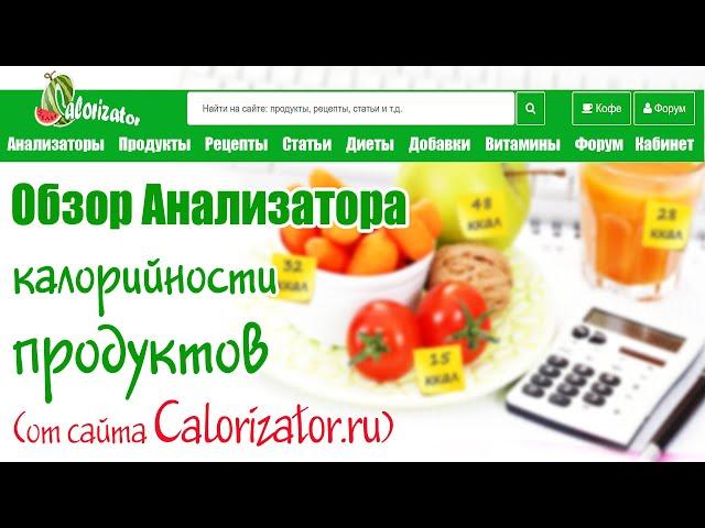 КАК быстро и просто СЧИТАТЬ КАЛОРИИ и БЖУ в АНАЛИЗАТОРЕ калорийности ПРОДУКТОВ на Calorizator