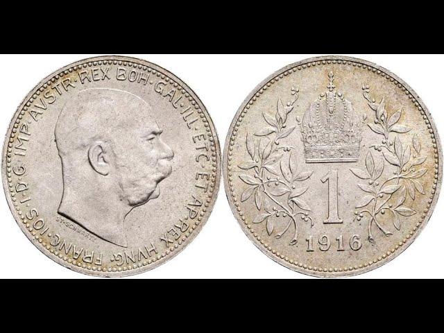 Kaiserreich Österreich Silbermünzen eine Krone, ein Korona 1892 - 1916