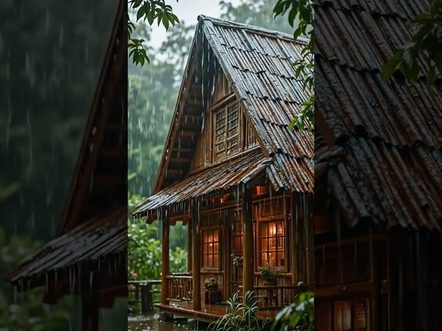 Heavy Rain White Noise for Better Sleep ️ #sleepshorts