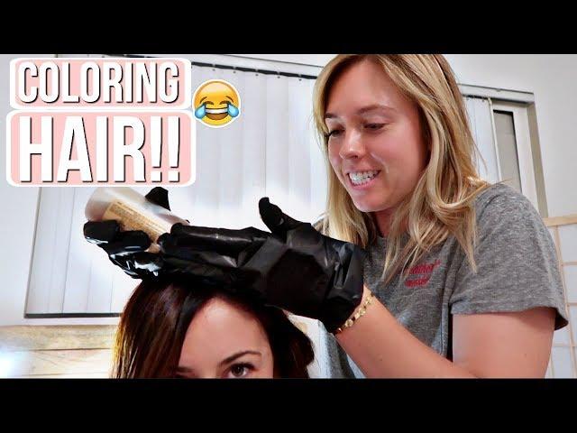 Coloring Her Hair For The First Time  | Ashley Nichole Vlogs