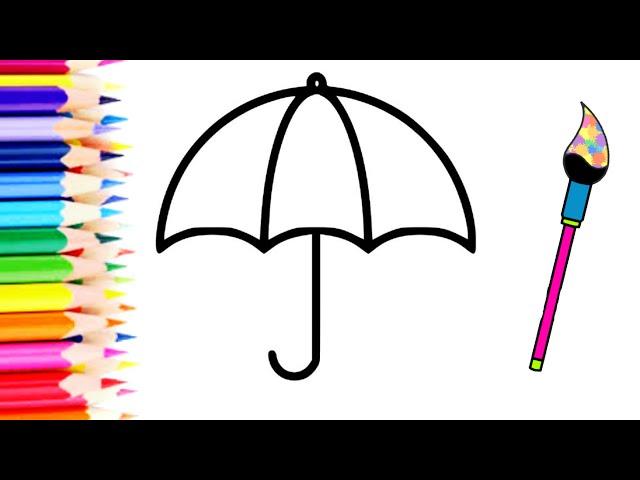 Drawing an umbrella for children / bolalar uchun soyabon chizish