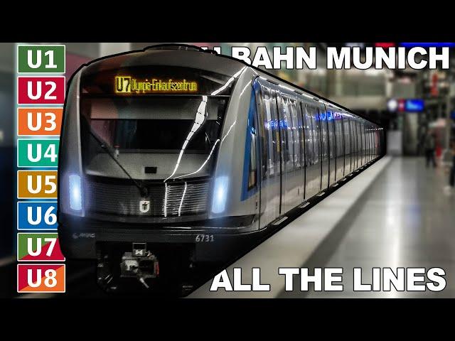  All the Lines - Munich U-Bahn / Munich Metro - U-Bahn München - Alle Linien (2022) (4K)