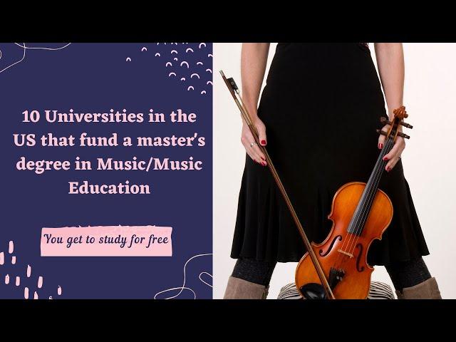 Study at these universities for free for a masters in music/ music education