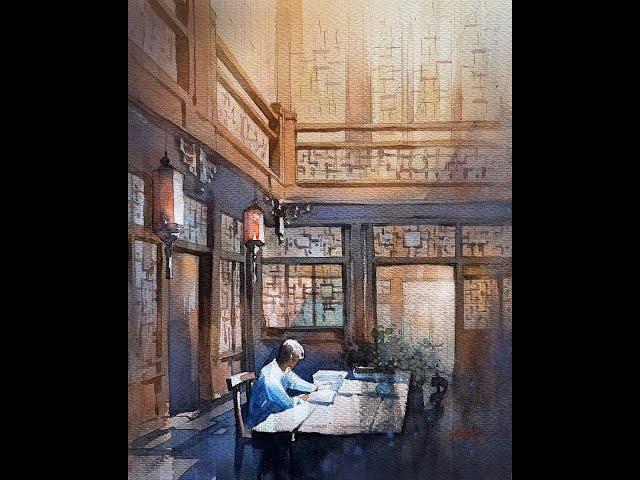 Painting Demonstration- “Solitude” #art #instructional #watercolor #painting