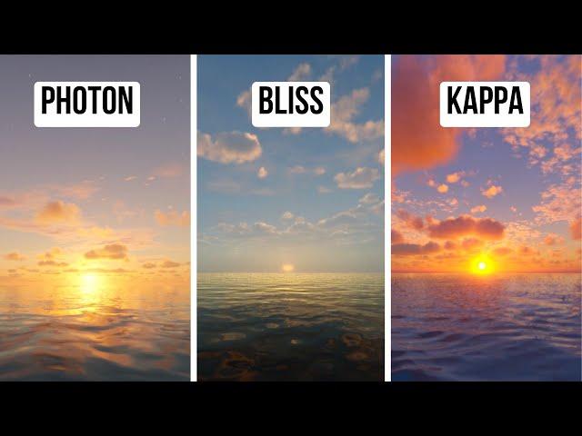 Bliss VS Photon VS Kappa | Shaders Comparison