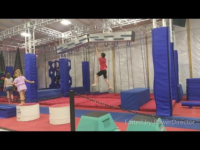 Graham Trains At The Jellystone Ninja Warrior Course, In Williamsport MD