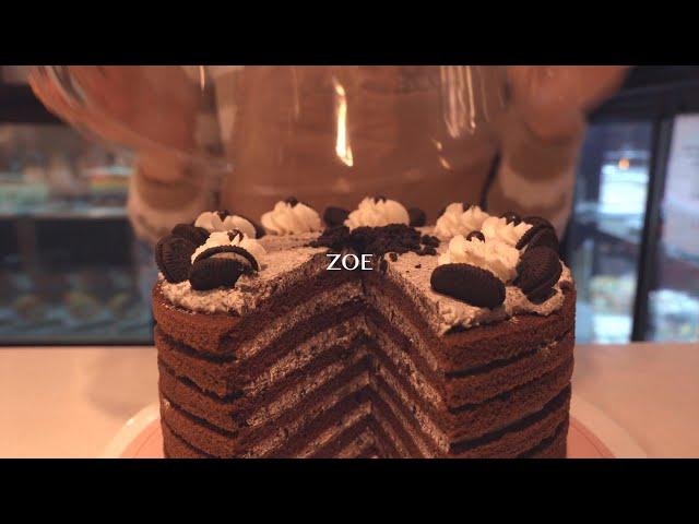 [cafe vlog] Yoddle Ice cream | Chocolate cow milk roll, mini ice creams | Zoe