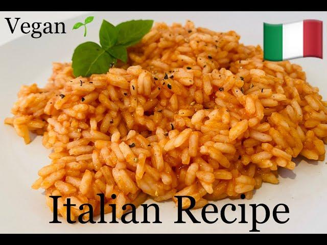 Tomato Rice Recipe | Quick and Easy Italian Recipes to cook at Home | 100% Vegan & Healty Recipe