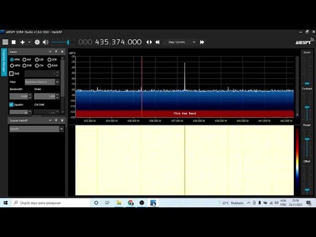 Analisador de Espectro de Baixo Custo Com Dispositivos SDR RTL2832U/R820T, HackRF, Pluto, Airspy SDR