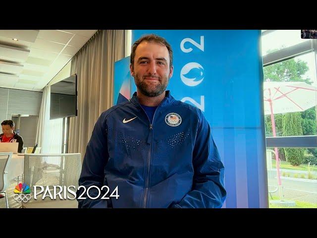 Scottie Scheffler tells Mike Tirico it's 'amazing to be on the Olympic stage' | Paris Olympics