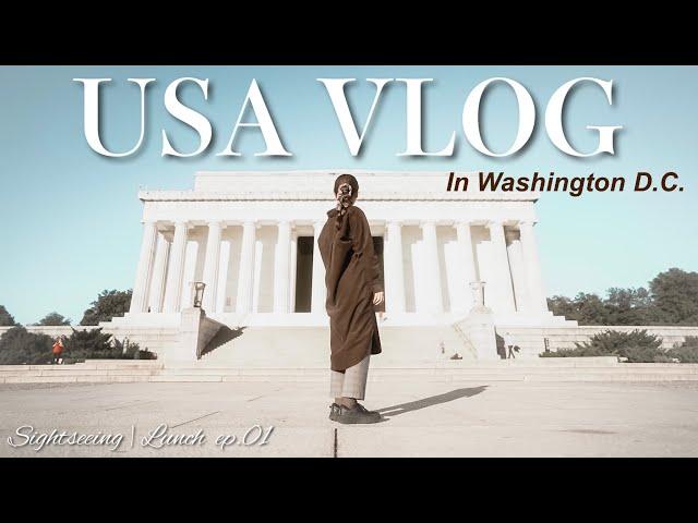 USA Travel Vlog｜In Washington D.C.  Sightseeing and learning history, Lunch for Italian