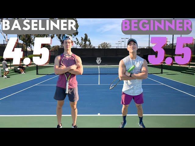 USTA 3.5 Beginner vs. USTA 4.5 Baseliner | Singles Set with Winston and @JeremySry