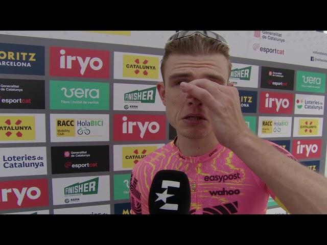 Marijn van den Berg - Interview at the finish - Stage 4 - Volta Ciclista a Catalunya 2024