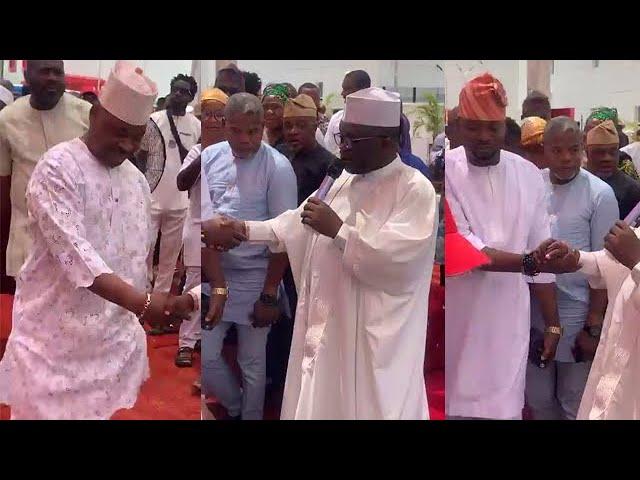 Moment Mc Oluomo Arrive opening of Sao filling station with his disciples & Sheikh Authentic Solaty