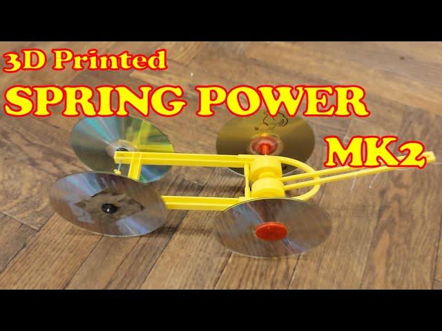 3D Printed Spring powered car Mousetrap Style Mk2