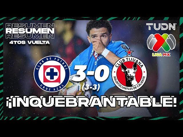 Resumen y goles | Cruz Azul (3)3-0(3) Tijuana | Liga Mx -AP2024 - 4tos de Final - VUELTA | TUDN