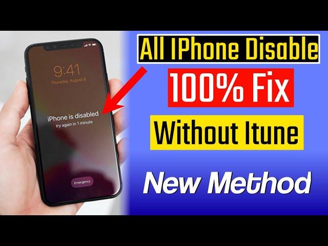 How To Unlock Any iPhone Disabled Without itunes And Bypass | iPhone Disabled Connect to iTunes 2024