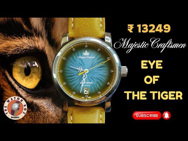 Designed & Made in India 38mm Automatic Watch | Eye of the Tiger | Majestic Craftsmen | Save Tigers