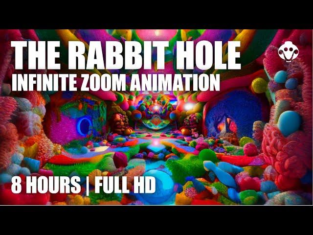 The Rabbit Hole | Infinite Zoom Animation (8 Hours), Full HD