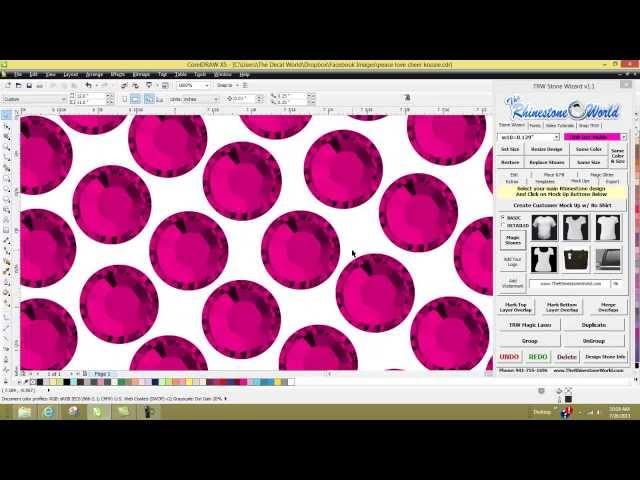TRW Stone Wizard Rhinestone Software for Corel Draw Ver 1.1 Upgrades (FREE Design)