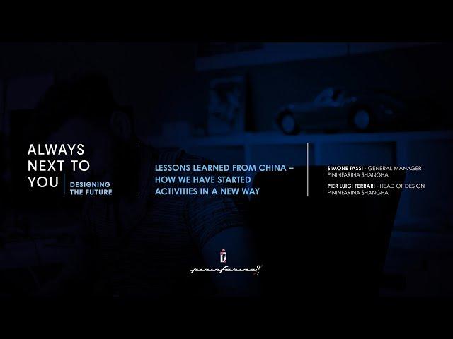 Pininfarina Webinar - Always next to you - 08/05/2020