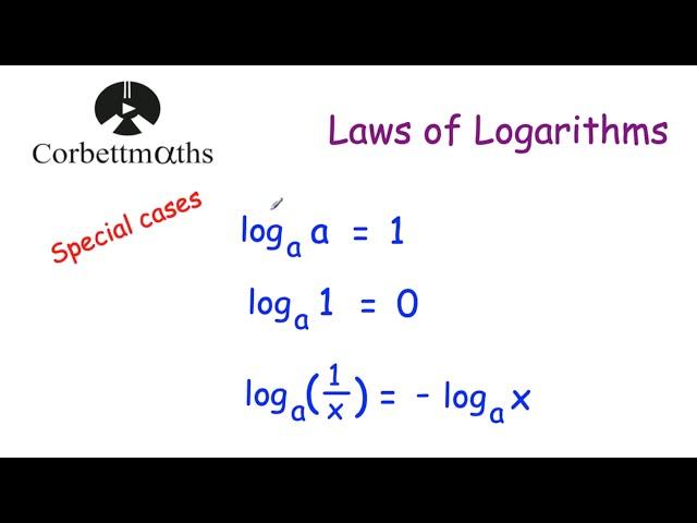 Logarithms Special Cases - Corbettmaths