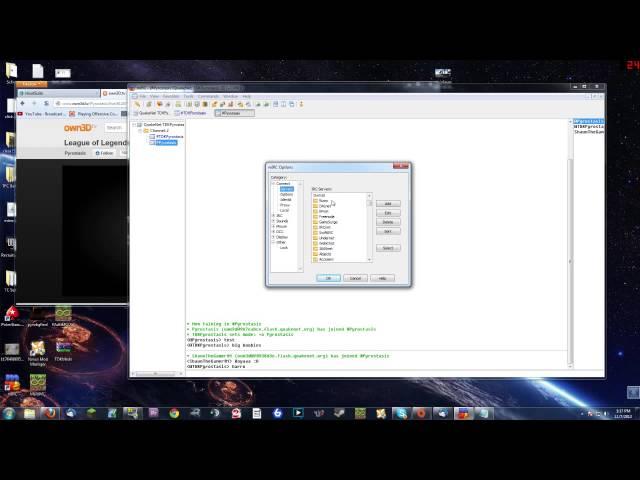 How to use MIRC to join Own3d.tv Quakenet chat!