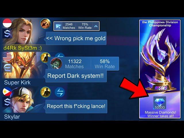 LANCELOT "DARK SYSTEM" PRANK IN THE NEW MOBILE LEGENDS RISING!!  (FUNNY REACTIONS! )