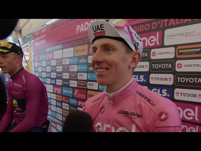 Tadej Pogačar - Interview at the finish - Stage 18 - Giro d'Italia 2024