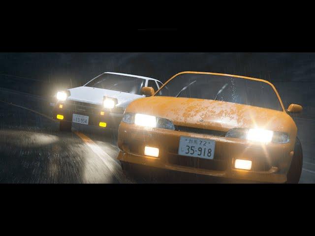 Initial D: AE86 vs S14 [BLENDER CINEMATIC]