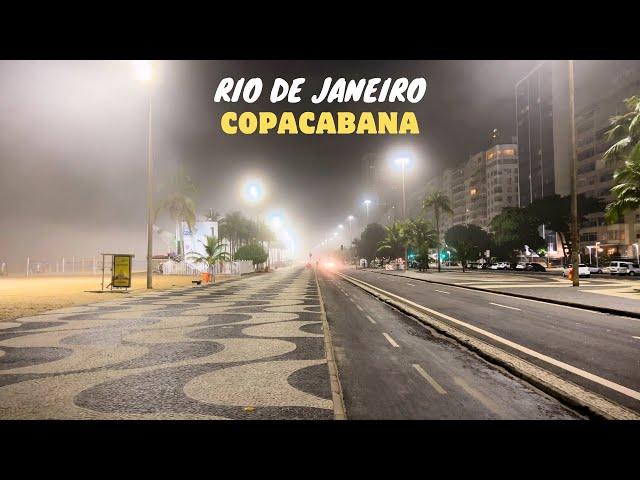 Walking in Copacabana at Midnight | Rio de Janeiro, Brazil 【4K】2024