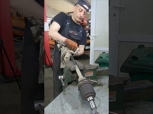 How to quickly remove the outer CV joint of a driveshaft #shorts