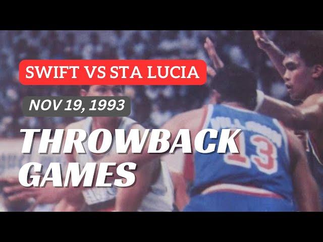 STA LUCIA vs SWIFT | Nov 19, 1993 | Overtime Game | PBA Throwback