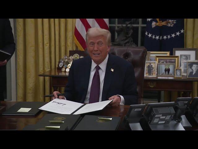 President Donald J. Trump Signs Executive Orders on Day One of Administration