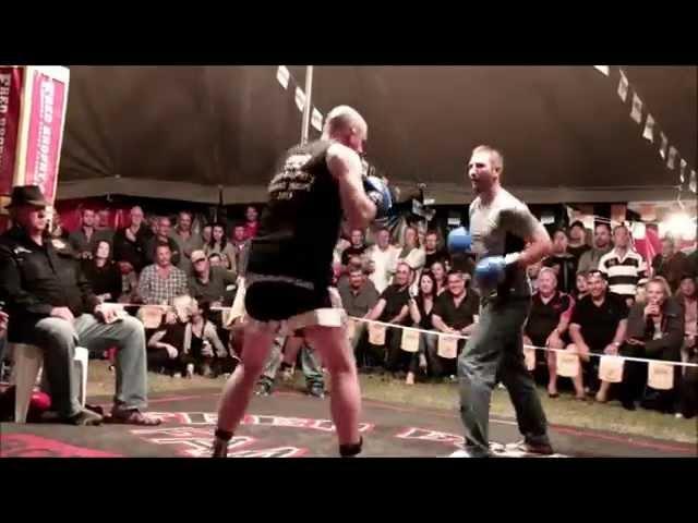 Jimmy Shannon fights challenger -  Outback Fight Club  - Burnett Heads 2015