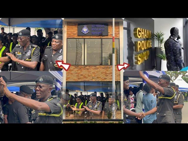 Biggest Police Shop in Ghana? IGP Dampare on the dance floor after comissioning the Gh Police Shop