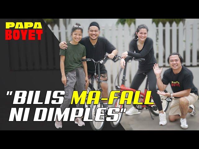 Teaching Dimples and Bam How To Ride A Bike! It's Never too Late! | Papa Boyet