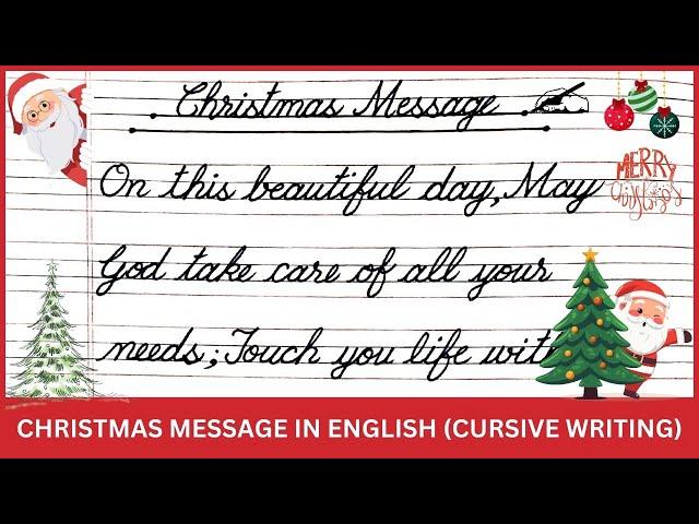 Christmas Message | Christmas Wishes in English | Beautiful Handwriting | Happy Christmas Quote