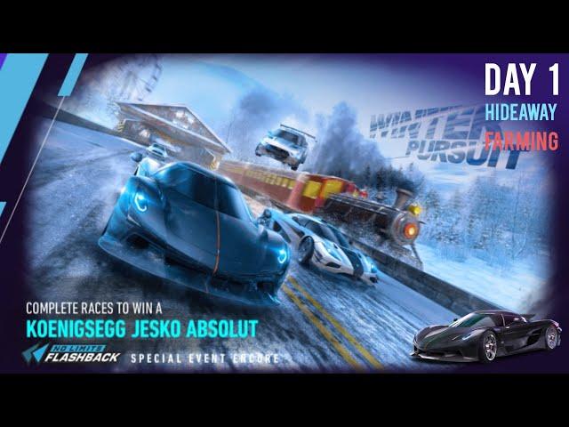 Koenigsegg Jesko Absolut ( Winter Pursuit ) Day 1 | Hideaway Farming | Need For Speed: No Limits