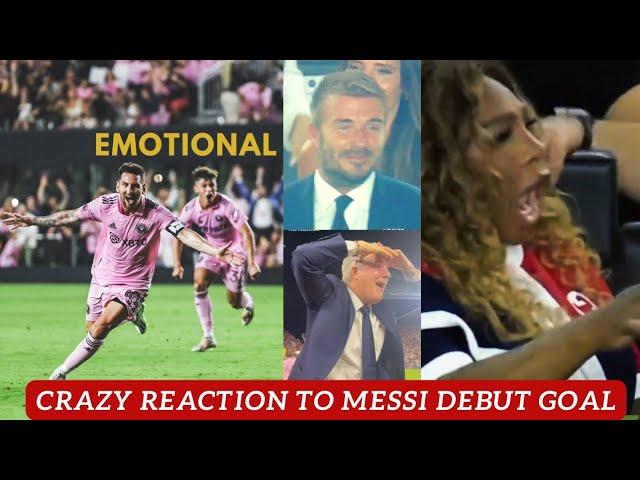 Crazy reaction to Messi's last-minute free kick - Serena Williams, Beckham