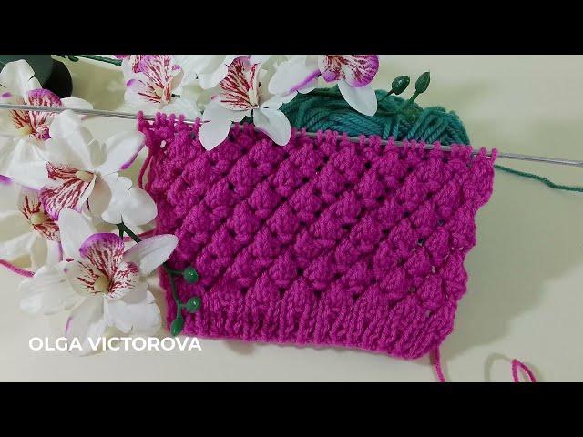 1165 Обьемный рельефный узор спицами Вязание Узоры спицами Knitting patterns