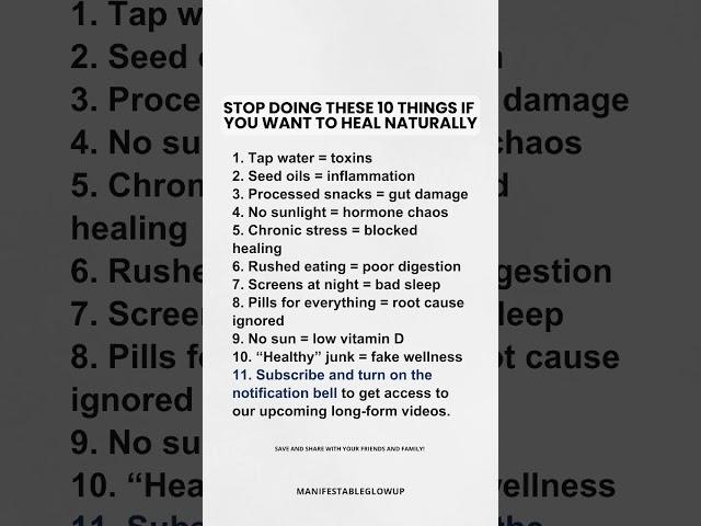 Most people overlook daily habits that silently damage health, true healing starts with removal.