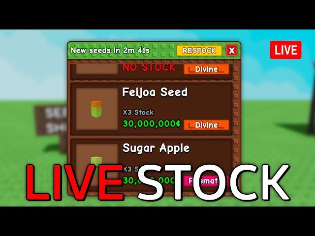 Live  | GROW A GARDEN NEW STOCK AND TRADE 24/7!