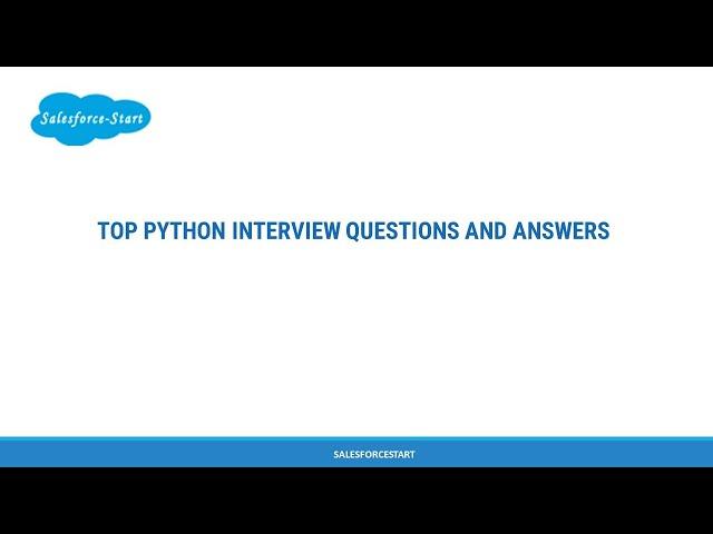 Top Python Interview Questions and Answer part3