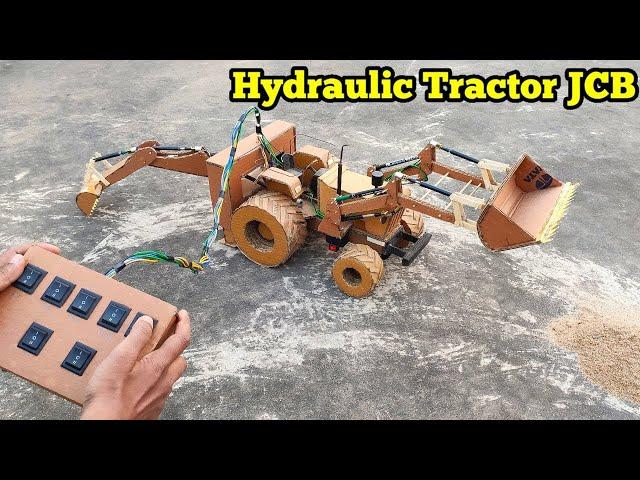 || How To Make a Working Model Of Hydraulic Tractor JCB || How To Make A Tractor ||