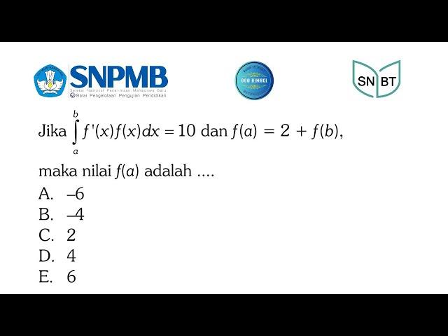 Pembahasan Latihan PK SNBT 2024 (Integral Subsitusi)