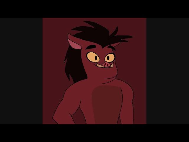 Pumbaa (The Lion King (1994)) as a anthro warthhog Vivziepop style