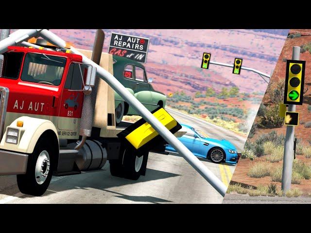 Broken Traffic Lights Crashes | BeamNG.drive