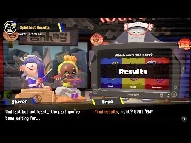 Splatoon 3 Splatfest 1 Results (Rock vs Paper vs Scissors)